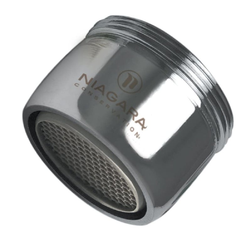 Niagara Conservation - N3210B-PC-T 1.0 GPM Dual Thread Pressure Compensated Bubble Spray California Compliant Faucet Aerators, 6 Pack - Standard Chrome Sink Faucet Aerator with Low Flow Rate - Image 1
